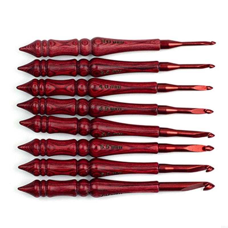 8Pcs Wooden Handle Crochet Hoo - Wooden Crochet Hooks Ergonomic Handle review and price