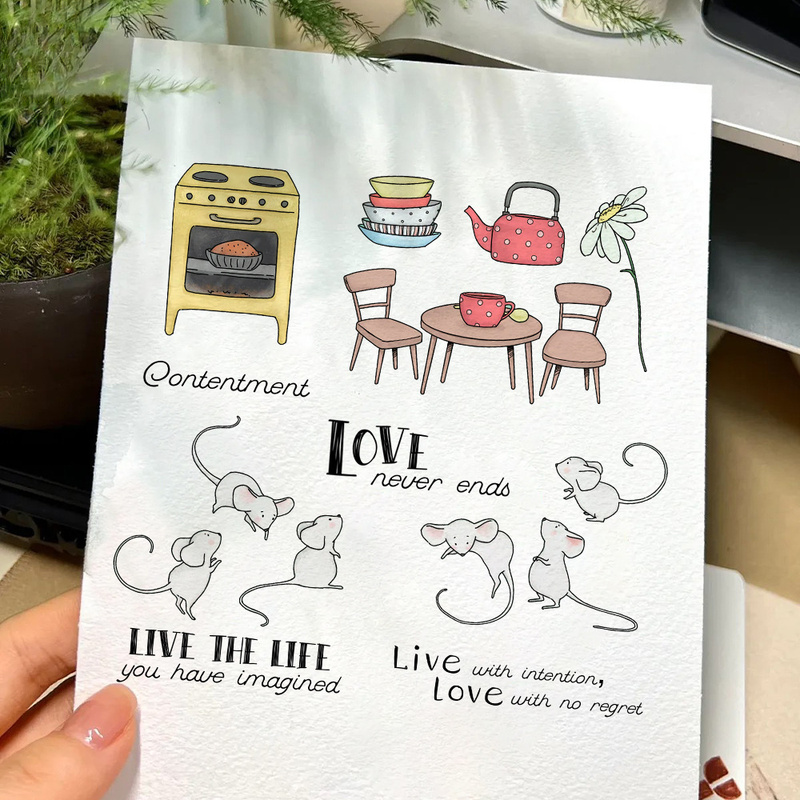 Suncraft Little Mouse & Kitche - Clear Silicone Stamps For Card Making review and price