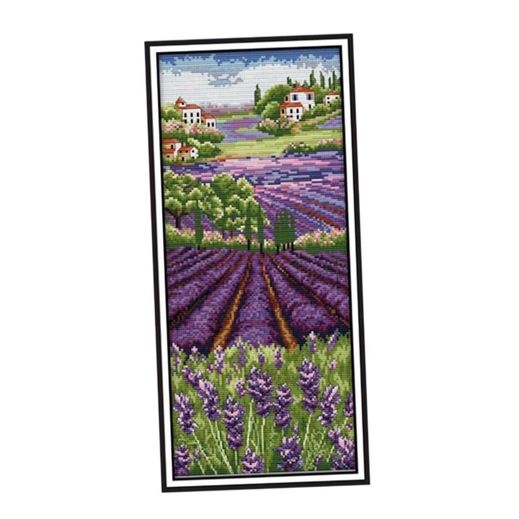 Lavender Flowers Stamped Cross - Cross Stitch Stamped Kits Beginners review and price