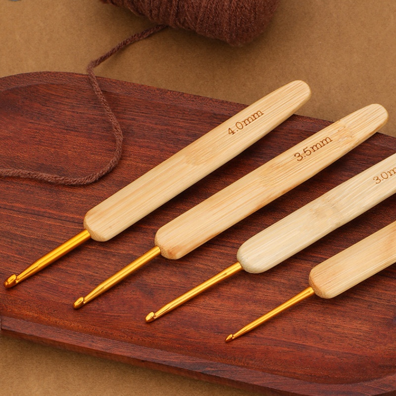 Bamboo Wooden Handle Crochet H - Wooden Crochet Hooks Ergonomic Handle review and price