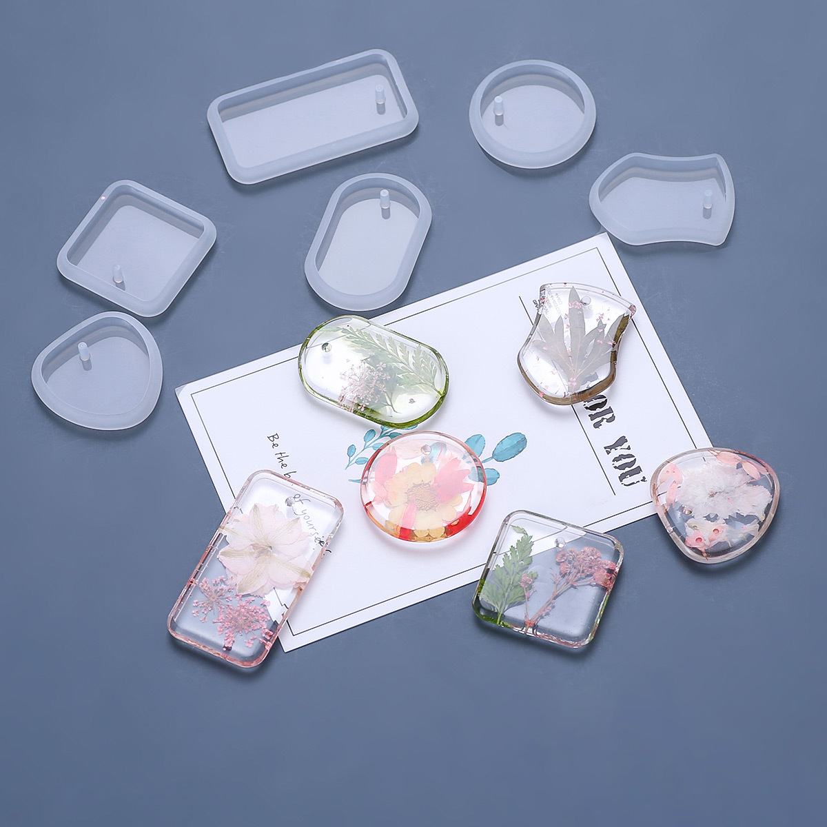 1/6/10pcs DIY Keychain Pendant - Silicone Epoxy Resin Molds Set review and price