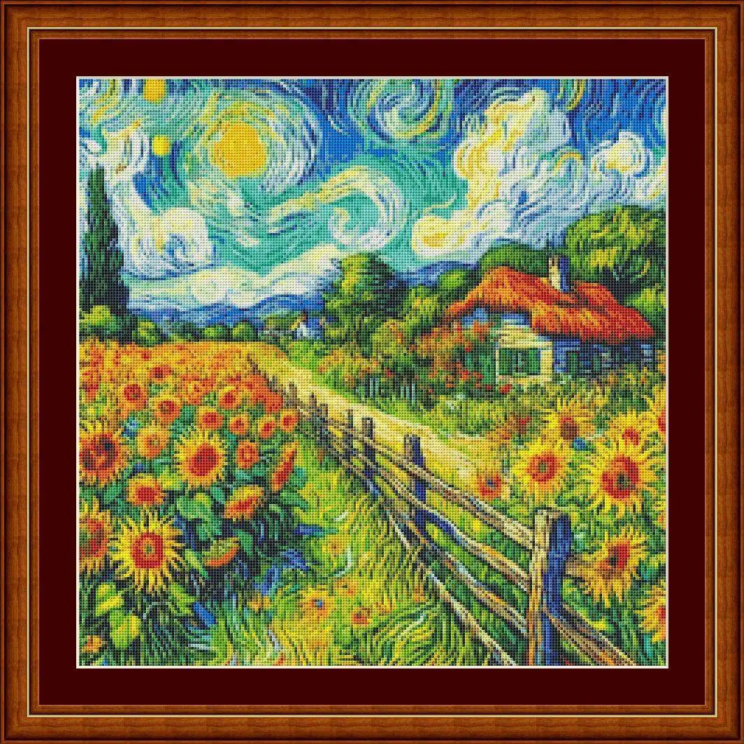 [[CC4656-Van Gogh Series Sunfl - Cross Stitch Stamped Kits Beginners review and price
