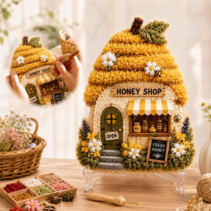 3D Mushroom House Poke Art DIY - Craft Tools review and price