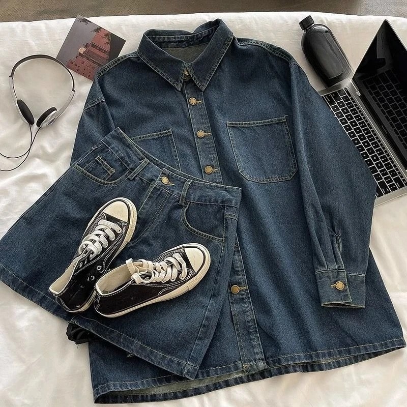 Y2K Denim Skirt Set: Vintage J - Embroidery review and price