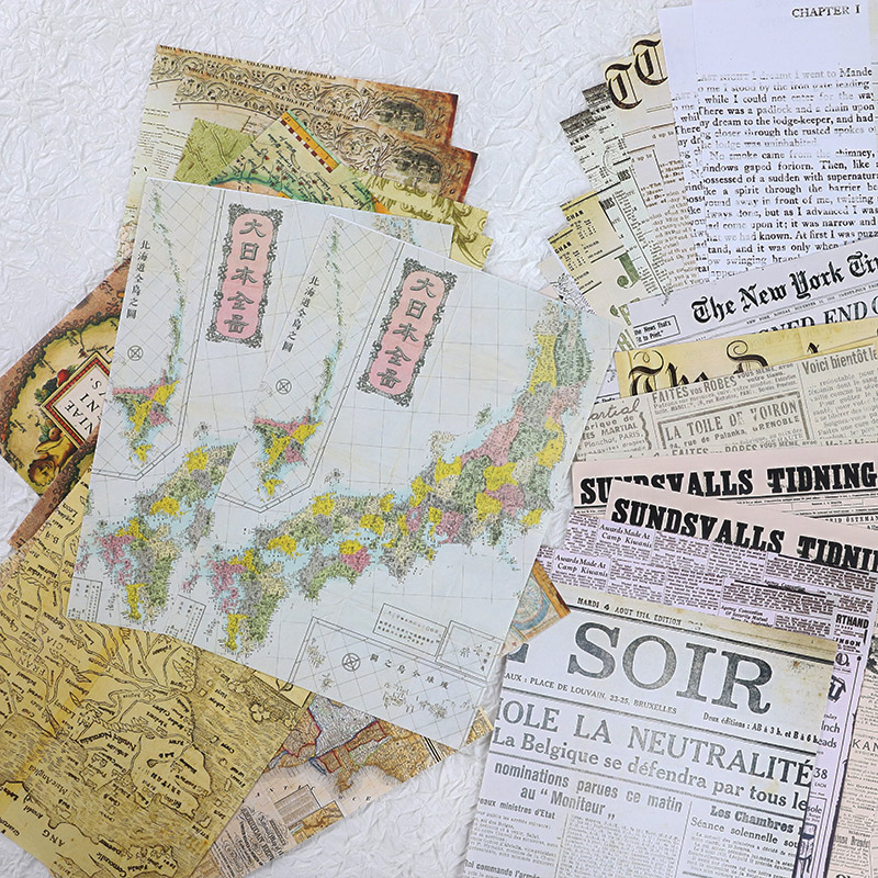 30 Pcs Old Map Flower Letters  - Vintage Junk Journal Scrapbooking Paper review and price