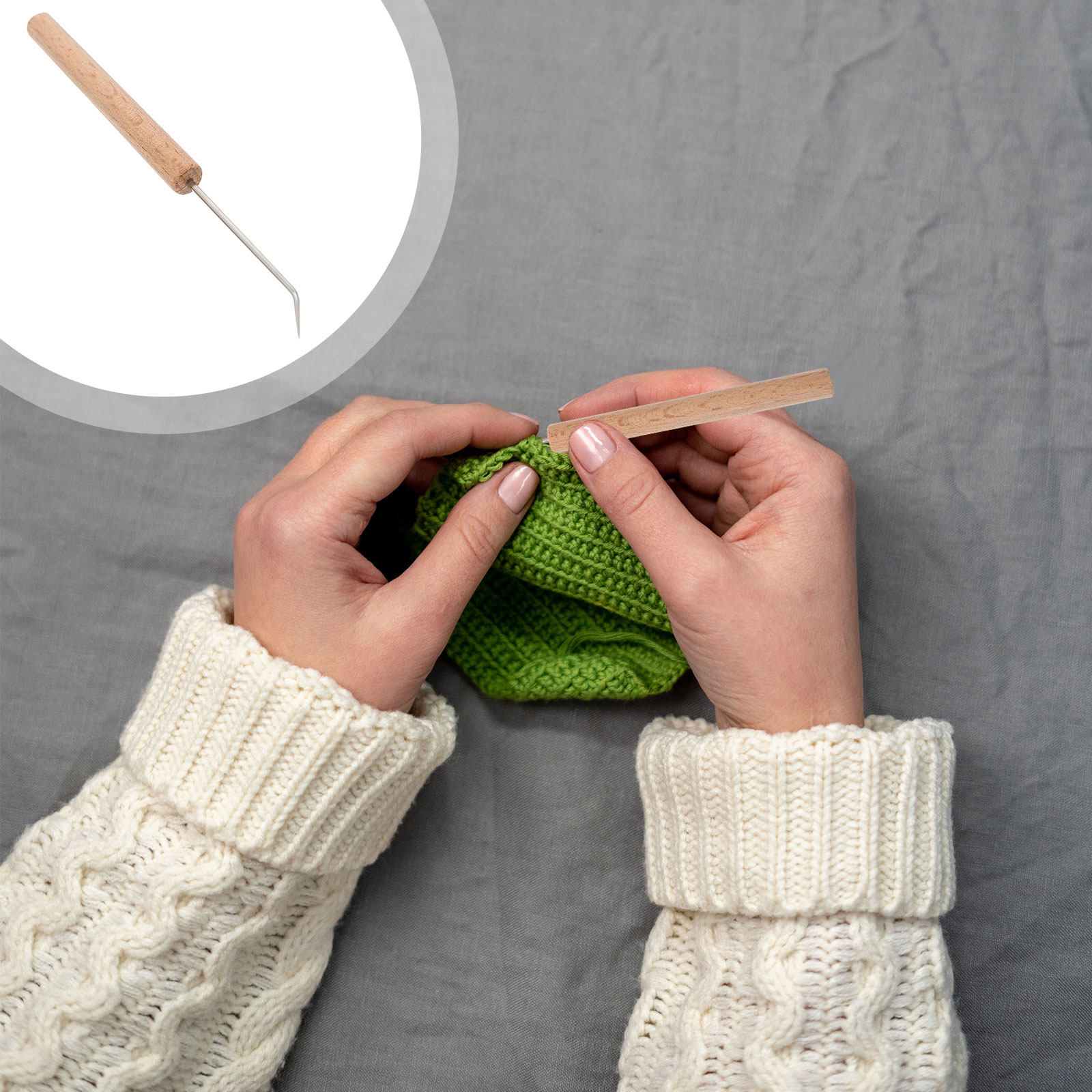 1Pcs Premium Wooden Crochet Ho - Wooden Crochet Hooks Ergonomic Handle review and price