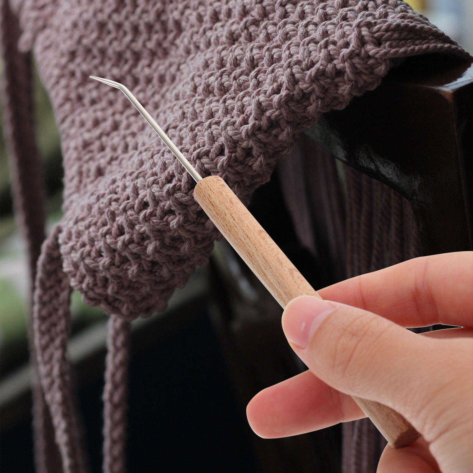 1Pcs Exquisite Wood Handle Cro - Wooden Crochet Hooks Ergonomic Handle review and price