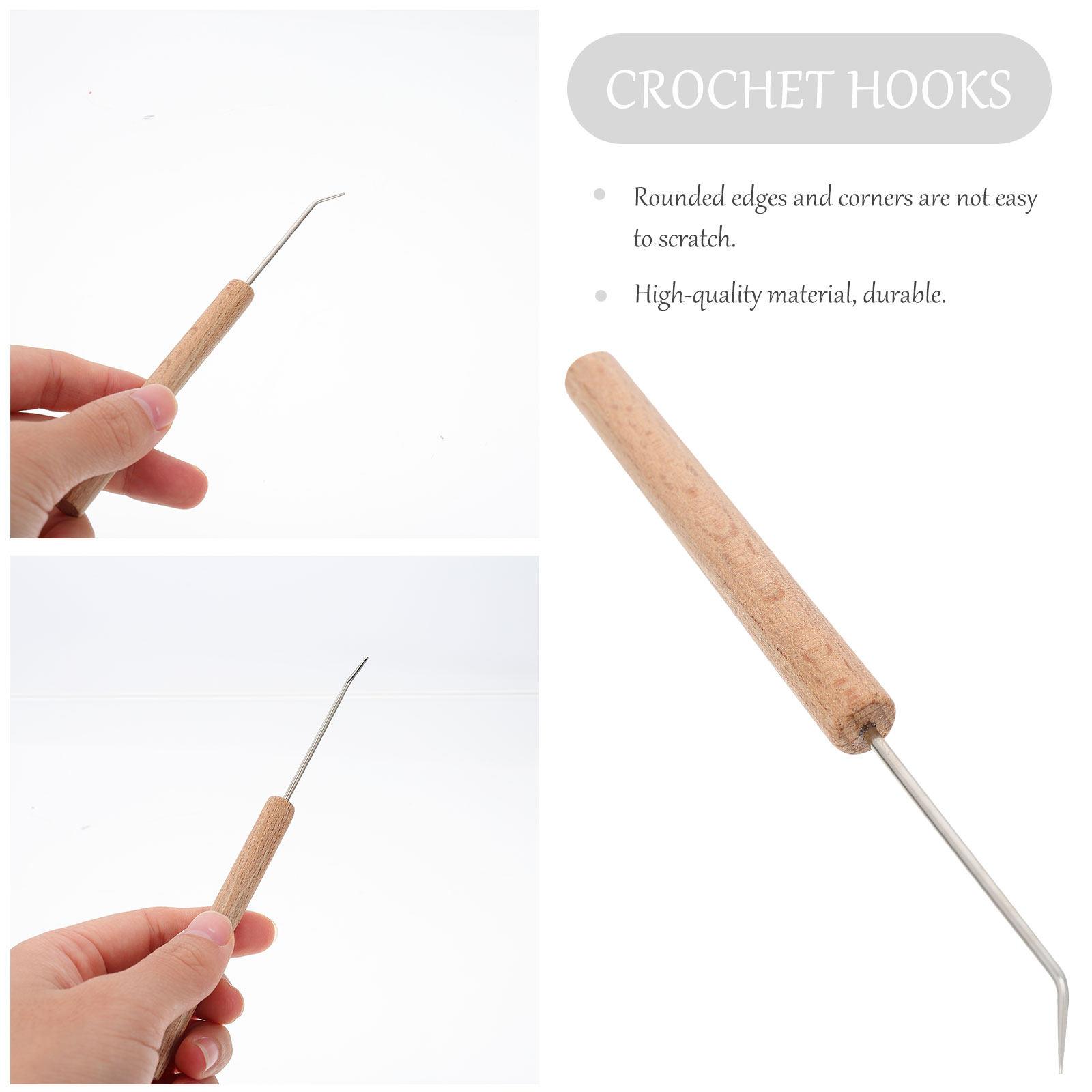1Pcs Exquisite Wood Handle Cro - Wooden Crochet Hooks Ergonomic Handle review and price