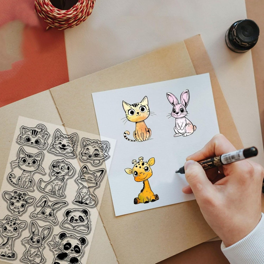 Cat Dog Rabbit Clear Stamps fo - Clear Silicone Stamps For Card Making review and price