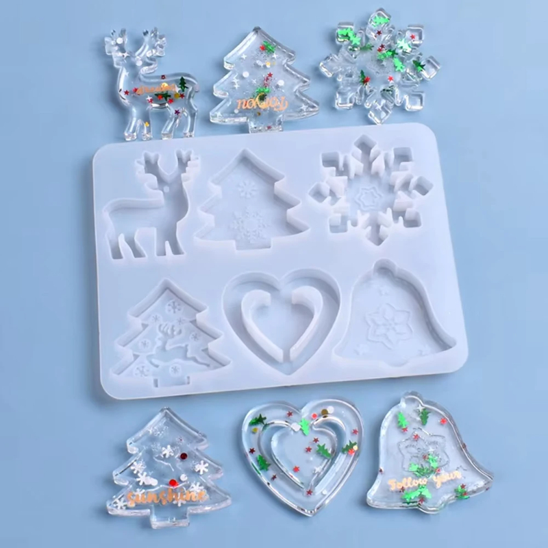 Christmas Mold DIY Resin Cryst - Silicone Epoxy Resin Molds Set review and price
