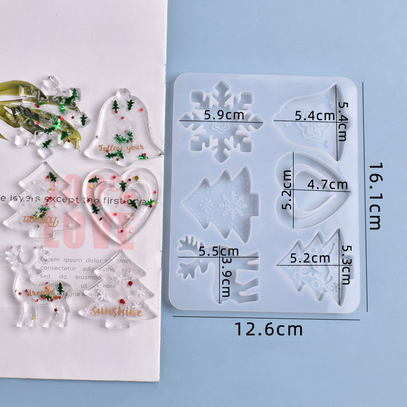 Christmas Mold DIY Resin Cryst - Silicone Epoxy Resin Molds Set review and price